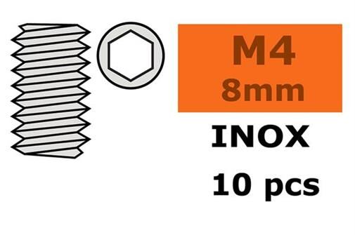G-Force RC Gewindestift Innensechskant M4X8 Inox 10 St / GF-0205-009