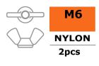 G-Force RC Flügelmutter M6 Nylon 2 St / GF-0304-003