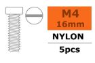 G-Force RC Linsenkopfschraube M4X16 Nylon 5 St / GF-0310-007