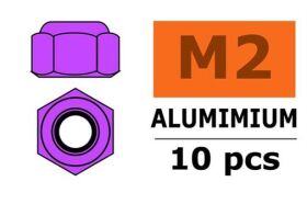 G-Force RC Aluminium Sechskantmutter Selbstsichernd M2...