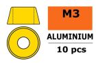 G-Force RC Aluminium Unterlegscheibe für M3 Zylinderkopfschrauben AD=8mm Gold 10 St / GF-0406-030