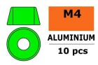 G-Force RC Aluminium Unterlegscheibe für M4 Zylinderkopfschrauben AD=10mm Grün 10 St / GF-0406-041
