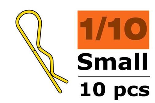 G-Force RC Karosserieklammern 45° gebogen Klein Gold 10 St / GF-0410-001