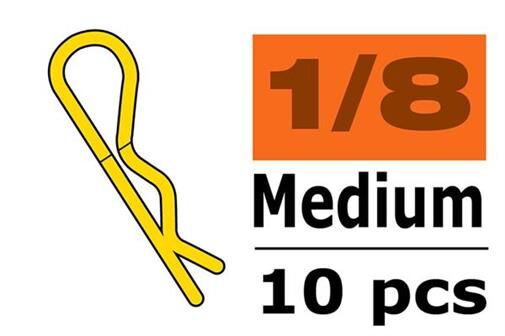 G-Force RC Karosserieklammern 45° gebogen Mittel Gold 10 St / GF-0410-010