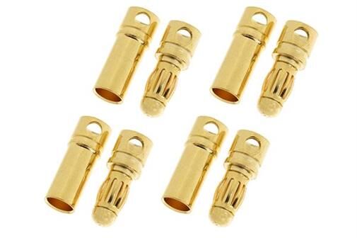 G-Force RC Steckverbinder 3.5mm Goldkontakten Stecker + Buchse 4 Paare / GF-1000-002