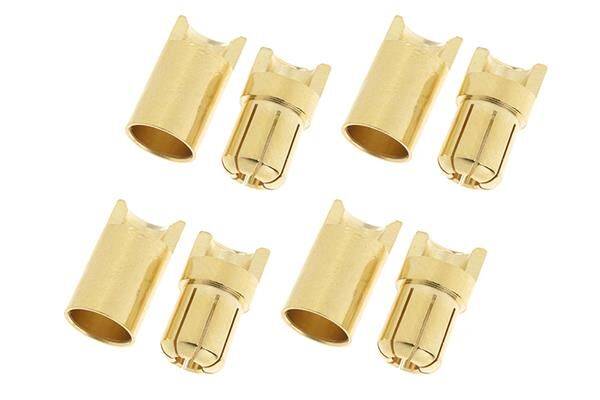 G-Force RC Steckverbinder 6.5mm Goldkontakten Stecker + Buchse 4 Paare / GF-1000-009