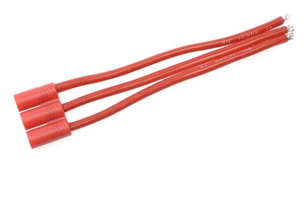 G-Force RC Steckverbinder mit Kabel 3.5mm Goldkontakten (3pins) Buchse 14AWG Silikon Kabel 10cm 1 St / GF-1065-003