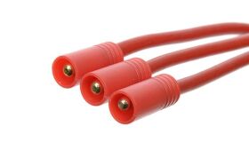 G-Force RC Steckverbinder mit Kabel 3.5mm Goldkontakten (3pins) Buchse 14AWG Silikon Kabel 10cm 1 St / GF-1065-003