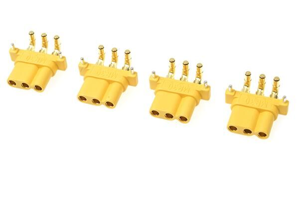 G-Force RC Connector MR-30PW 3-Polig Goldkontakten Stecker 4 St / GF-1086-002