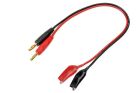 G-Force RC Ladekabel Akkuklammern 14AWG Silikon Kabel 30cm 1 pc / GF-1201-130