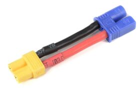 G-Force RC Power Adapterkabel EC-2 Stecker <=> XT-30 Buchse 14AWG Silikon Kabel 1 St / GF-1301-093