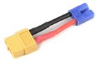 G-Force RC Power Adapterkabel EC-2 Stecker <=> XT-60 Buchse 14AWG Silikon Kabel 1 St / GF-1301-094