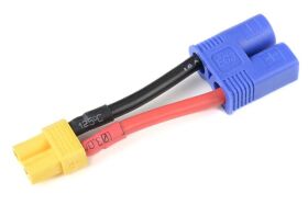 G-Force RC Power Adapterkabel EC-3 Stecker <=> XT-30 Buchse 14AWG Silikon Kabel 1 St / GF-1301-105
