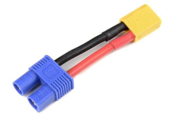 G-Force RC Power Adapterkabel EC-3 Buchse <=> XT-30 Stecker 14AWG Silikon Kabel 1 St / GF-1301-112