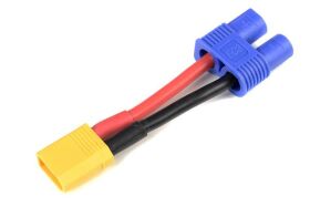 G-Force RC Power Adapterkabel EC-3 Buchse <=> XT-30 Stecker 14AWG Silikon Kabel 1 St / GF-1301-112