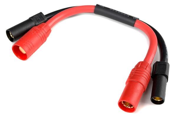 G-Force RC Power Verlängerungskabel XT-150 + AS-150 Anti Spark 10AWG Silikon Kabel 12cm 1 St / GF-1311-030
