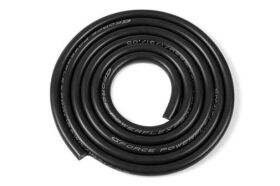 G-Force RC Silikon Kabel Powerflex PRO+ Schwarz 12AWG 1731/0.05 Stränge AD 4.5mm 1m / GF-1341-031