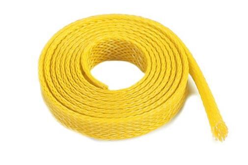 G-Force RC Kabel-Schutzhülse Geflochten 8mm Gelb 1m / GF-1476-023