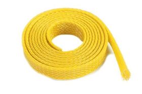 G-Force RC Kabel-Schutzhülse Geflochten 8mm Gelb 1m...
