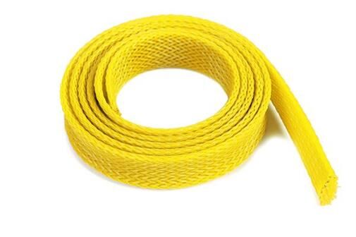 G-Force RC Kabel-Schutzhülse Geflochten 14mm Gelb 1m / GF-1476-043