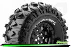 Louise CR-ROWDY 1-10 Crawler Reifen Fertig Verklebt Super Soft 1.9" Felgen Schwarz Hex 12mm 1 Paar / T3233VB