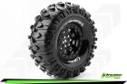 Louise CR-ROWDY 1-10 Crawler Reifen Fertig Verklebt Super Soft 1.9" Felgen Schwarz Hex 12mm 1 Paar / T3233VB