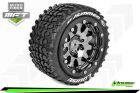 Louise MFT 1/10 ST-HUMMER TRUCK TIRE SOFT / 0 OFFSET BEAD-LOCK BLACK CHROME RIM HEX 12mm / MOUNTED / T3314SBC