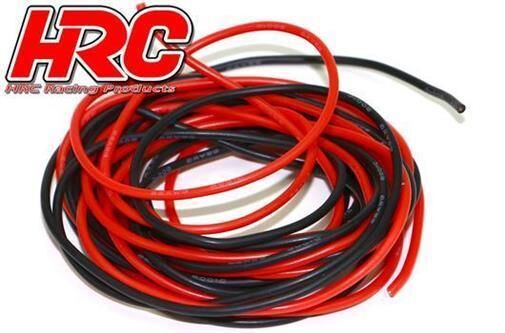 HRC Racing Kabel 22 Gauge / 0.33mm2 Rot und Schwarz Flach (2m) / HRC9591F