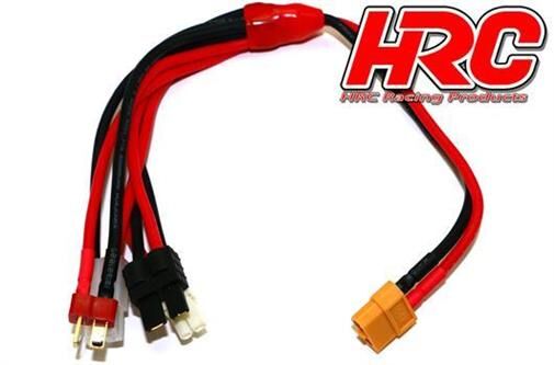 HRC Racing Ladekabel Gold XT60 Ladestecker zu Tamiya / Mini Tamiya / TRX / Ultra T (Deans Kompatible) Stecker / HRC9623