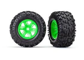 TRAXXAS Reifen auf Felge X-Maxx grün, Maxx AT Reifen...
