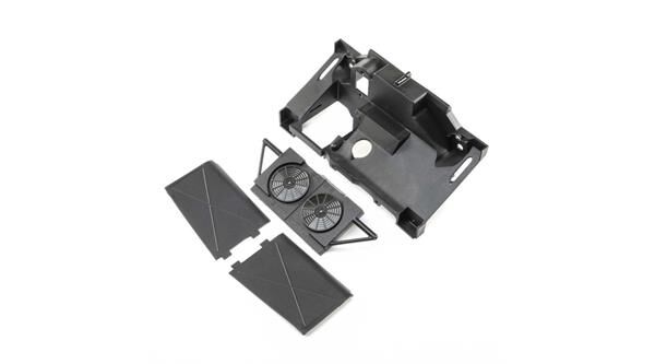 LOSI Ersatzteil Rear Bulkhead, Fan Panel, MudGuards Super Baja Rey / LOS251056