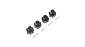 Losi 20mm Wheel Hexes und Pins schwarz (4): Super Baja...