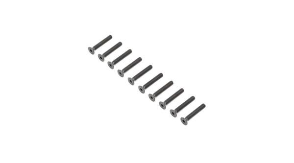 Losi Senkkopfschraube Stahl schwarz Oxide M4 x 25mm (10 Stück) / LOS255018