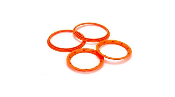 Losi Beadlock Set, Inner & Outer, Fluorescent orange(2): 5T / LOS45007