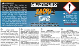 Multiplex Zacki2 Kleber / Sekundenkleber für Schaum ELAPOR 20g (Blister) / 1-01291