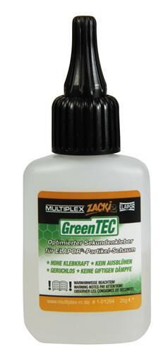 Multiplex Zacki2 Kleber / Sekundenkleber für Schaum Greentec 20g / 1-01294