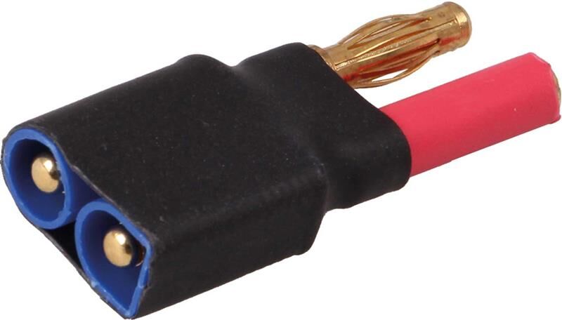 Robbe Modellsport ADAPTER EC-3 STECKER AUF 4MM GOLDKONTAKT STECKSYTEM (BUCHSE = ROT)1STK. / 46068