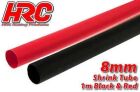 HRC Racing Schrumpfschlauch 8mm Rot und Schwarz (1m jede) / HRC5112G