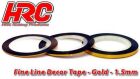 HRC Racing Feines Liniendekor-Klebeband 1.5mm x 15m Gold Metallic (15m) / HRC5061GD15