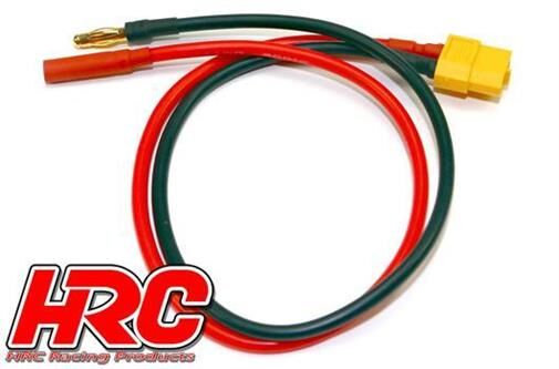 HRC Racing Ladekabel Gold XT60 Ladestecker zu 4mm männchen minus / 4mm weibchen plus Stecker / HRC9603G