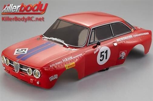 KillerBody Karosserie 1/10 Touring / Drift 195mm Scale Fertig lackiert Box Alfa Romeo 2000 GTAm Racing / KBD48251
