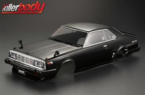 KillerBody Karosserie 1/10 Touring / Drift 195mm Scale Lackiert Nissan Skyline 2000 Turbo GT-ES Schwarz / KBD48675