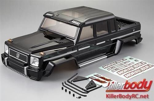 KillerBody Karosserie 1/10 Crawler Scale Fertig lackiert Box Horri-Bull Schwarz fits Axial 2012 Jeep Wrangler / KBD48338