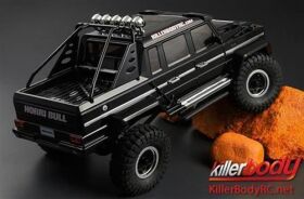 KillerBody Karosserie 1/10 Crawler Scale Fertig lackiert Box Horri-Bull Schwarz fits Axial 2012 Jeep Wrangler / KBD48338