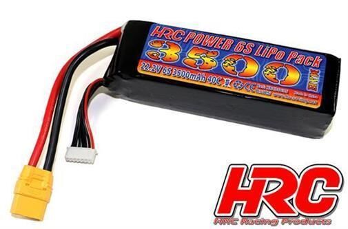 HRC Racing Akku LiPo 6S 22.2V 3500mAh 40C Aircraft & FPV HRC 3500 XT90 (Deans Kompatible) Stecker / HRC06635X