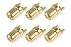 Team Corally Bullit Steckverbinder 6.5mm Stecker mit Schlitz Vergoldet Ultra niedrigen Widerstand Gerade Kabel 6 St / C-50155