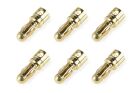 Team Corally Bullit Steckverbinder 3.5mm Stecker mit Feder Vergoldet Gerade Kabel6 St / C-50171