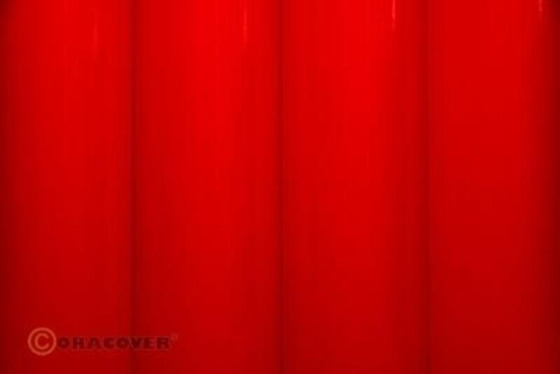 Oracover Orastick Fluorescent Red ( Length Roll 10m Width 60cm ) / OR-25-021-010