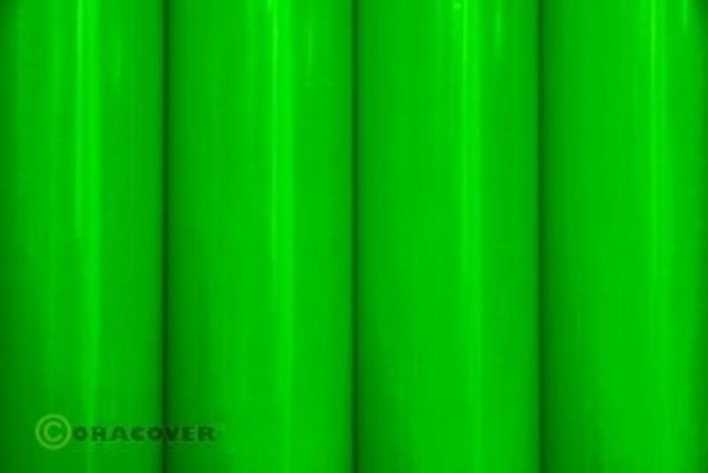 Oracover Orastick Fluorescent Green ( Length Roll 10m Width 60cm ) / OR-25-041-010