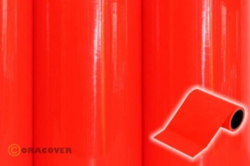 Oracover Oratrim Fluorescent Red/Orange ( Length Roll 5m Width 9,5cm ) / OR-27-064-005